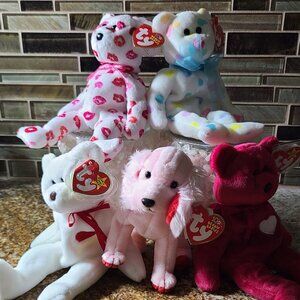 TY Sweet Valentine Beanies Set